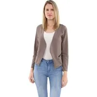 malito more than fashion Jackenblazer malito Damen Blazer ohne Kragen, Sakko im Basic Look, Kurzjacke mit Sweatblazer im Basic-Look