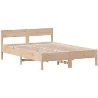 vidaXL Bett Massivholzbett ohne Matratze 160x200 cm Kiefernholz