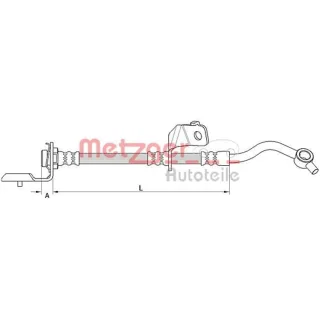 Metzger Bremsschlauch vorne rechts Hyundai Ix35 Kia Sportage