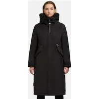 khujo Wintermantel Agneta-YM Langer Damen Mantel mit weichem Teddyfleece an der Kapuze