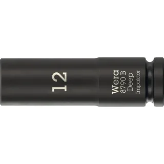 Wera 8790 B Impaktor Deep Steckschlüsseleinsatz mit 3/8 zoll-Antrieb, 12 x 63 mm - 05005553001