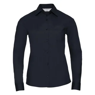 Russell Collection - Hemd Pflegeleicht für Damen Langärmlig (Dunkelblau)