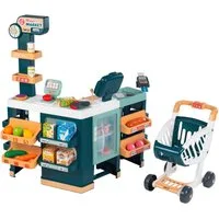 Smoby Kaufladen Supermarkt Maxi mit Einkaufswagen, mit Sound- und Lichteffekten, Made in Europe