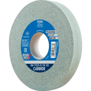 PFERD TOOLS Schleifbockscheibe Ø 175x25mm Bohrung-Ø 51mm SiC120 für harte Materialien - 39010134