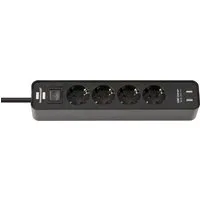 Brennenstuhl Steckdosenleiste (Ein- / Ausschalter, USB-Anschlüsse), mit USB-Ladefunktion
