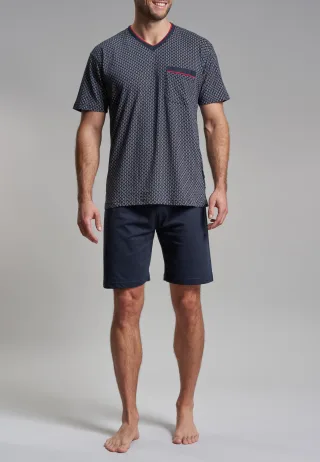 götzburg bodywear - GÖTZBURG Herren Shorty bedruckt 1er Pack Navy - Gr. - 56