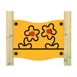 Motorikwand PRO Nature Flowers - Pädagogisches Spielzeug zur Feinmotorik Förderung - Inklusive 9x9cm Pfosten Option - Robustes Design - Wickey
