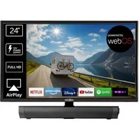 Reflexion LED24IBT LED-Fernseher (60,00 cm/24 Zoll, Full HD, powered by webOS Hub (LG), Smart-TV, DC IN 12 Volt, Netzteil 230 Volt, DVB-T2HD/S2/C, Bluetooth, WLAN)