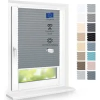 DomDeco Plissee Premium Plissee ohne Bohren, Sichtschutz, lichtdurchlässig, blickdicht, Klemmfix, Klemmfix, UV-beständig, modernes Design, stufenlos