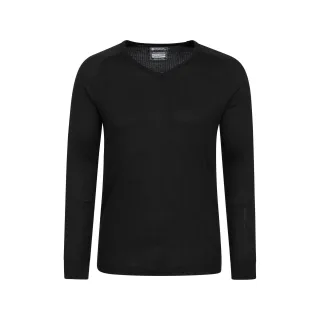 Mountain Warehouse - "Talus" Thermo-Top V-Ausschnitt für Herren (Schwarz)