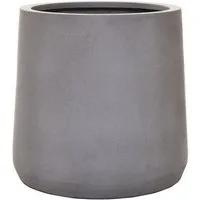 VIVANNO Blumentopf Fiberglas VEKRA Rund - Betongrau Beton-Design (1 St), 42x40 cm