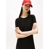 Tommy Jeans Jerseykleid TJW RIB BODYCON MIDI DRESS mit gerippter Struktur