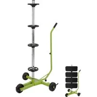 TRUTZHOLM Felgenbaum Wagen fahrbar Singlegriff Reifenständer Reifenwagen Felgenständer Pkw, für 4 Reifen, bis 720 mm Reifenbreite, Stück, 1-tlg., platzsparend