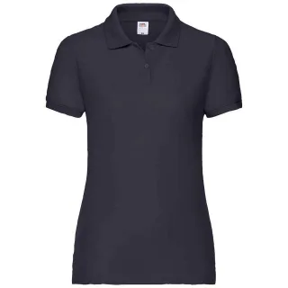 Fruit of the Loom Damen Poloshirt Lady Fit Piqué (Schwarz)