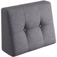 sunnypillow Rückenkissen Palettenkissen gesteppt Seitenkissen 60x40x20/10cm, Grau