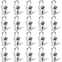 FELIXLEO Gardinenhaken Vorhang Haken Clips, Edelstahl Gardinenhaken Clips