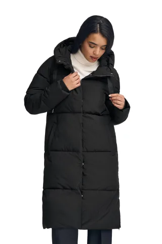 Jacke Anne schwarz mit Polo Club-Logo