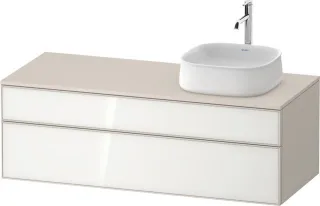 Duravit Zencha Konsolenwaschtischunterbau wandhängend Weiß & Taupe n/a & Supermatt 1300x550x442 mm - ZE4822R64830000