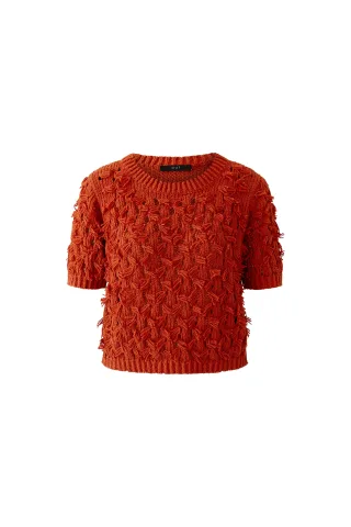 Oui - Pullover burnt tangarine - Gr. - 34