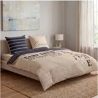 CAMP DAVID Wendebettwäsche Sea Stripes, Renforcé, 2 teilig, gewebtes Label