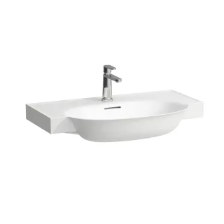LAUFEN Möbel-Waschtisch THE NEW CLASSIC, 1 Hahnloch, mit Überlauf 800x480 weiß matt, H8138557571041 H8138557571041