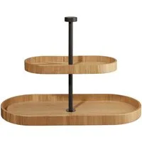 ASA SELECTION Etagere wood Etagere 2-stufig oval, Weidenholz, (Etageren)
