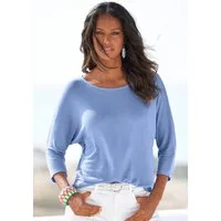 LASCANA 3/4-Arm-Shirt aus luftiger Feinstrickqualität mit Fledermausärmeln
