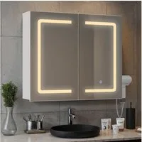 Bealife Spiegelschrank Badezimmerschrank Spiegelschrank mit LED-Beleuchtung (B:70/80CM)