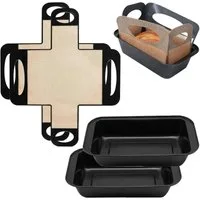 FELIXLEO Brotbackform 2Stk Edelstahl Brotbackform 27,5x15x6cm Antihaft Kastenform Set, (1-tlg)