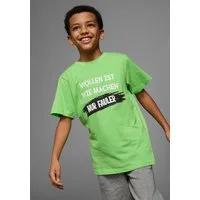 KIDSWORLD T-Shirt Mit Spruch: WOLLEN IST WIE MACHEN.... Kurzarm, Basic-Passform, bedruckt, Rundhalsausschnitt