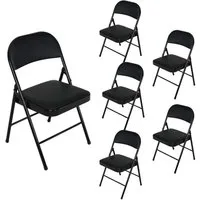 HTI-Living Klappstuhl Klappstühle 6er Set Wedigo Schwarz (Set, 6 St), Küchenstuhl Campingstuhl Bestuhlung Events