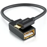 deleyCON deleyCON 0,1m USB 2.0 OTG Adapter Nylon - Micro B-Stecker zu A-Buchse Smartphone-Adapter