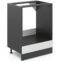 Vicco Herdumbauschrank R-Line, Weiß Landhaus/Anthrazit, 60 cm ohne Arbeitsplatte (1-St)