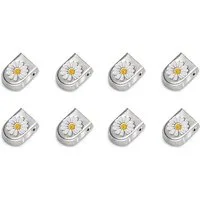 ELANOX Schnürsenkel 4 Stück für 2 Paar Schuhe elastische Schnürsenkel mit Clips, inkl. Enden (Clips) - 8 St. in silber