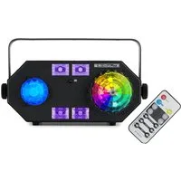 Showlite Discolicht MEL-4 Multi-Effect-Light, LED fest integriert, Farbwechsler, integriertes Mikrofon für Musiksteuerung