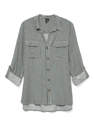 VERO MODA - VMBUMPY L/S SHIRT NEW WVN NOOS Pine Grove - Gr. - M