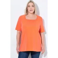 Ulla Popken T-Shirt T-Shirt A-Linie Carré-Ausschnitt Halbarm