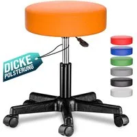 Casaria Drehhocker, Höhenverstellbar 10cm Polsterung 46-60cm Sitzhöhe 360° Drehbar Ø35cm