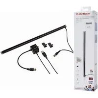 Thomson Aktiv DVB-T2 Stab-Antenne 4K FULL HD TV Innenantenne, Antenne mit USB Verstärker Integrierter Verstärker USB Stromversorgung