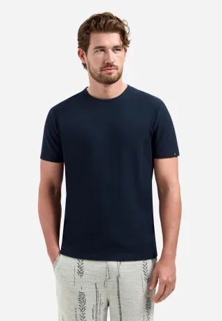 No Excess - T-Shirt Crewneck Solid Jacquard night - Gr. - XXL