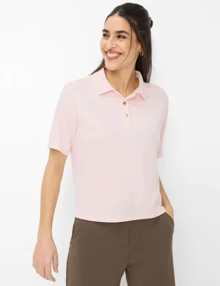 Brax Damen Polo Style CARA S dusty rose, Rosa, Gr. 40