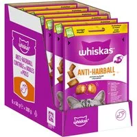 Whiskas WHISKAS® Anti-Hairball Portionsbeutel mit Huhn 6 x 50g, Snack für: Katze
