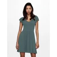 ONLY Jerseykleid ONLBELIA S/L DRESS JRS Viskosemischung, regular fit, V-Ausschnitt