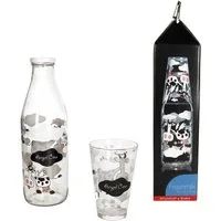 MamboCat Milchbehälter Ritzenhoff&Breker Milchflaschen Set Angel Cow Trinkflasche + Glas