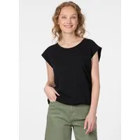 Ragwear Kurzarmshirt TULSA Fließendes Material mit Gummizug in unifarbener Optik