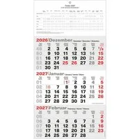 GÜSS Kalender Wandkalender 3-Monatskalender 23,5x48,5cm Kalendarium 2027