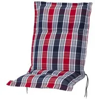 KETTtex Sesselauflage Niederlehner Rom 2128 rot-blau-grau kariert 103x50x9 cm KETTtex