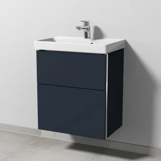 Sanipa 3way Waschtischunterbau zu Villeroy & Boch Avento Waschtisch mit 2 Auszügen, Marine-Matt BP6201R