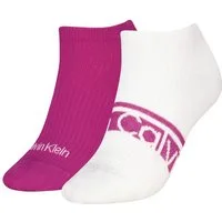 Calvin Klein Sneakersocken CK WOMEN SNEAKER LOGO STRIPE (2 Paar) mit Logoschriftzug, Cotton-Mix