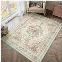 PURECOZY Teppich Wohnzimmerteppich, rutschfester Teppich, waschbar, rechteckig, Höhe: 6.1 mm, für Wohnzimmer, Vintage, rutschfest, 80x150cm